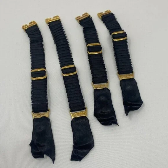 Agent Provocateur Black Ribbed Suspender Clips - Picture 2 of 5